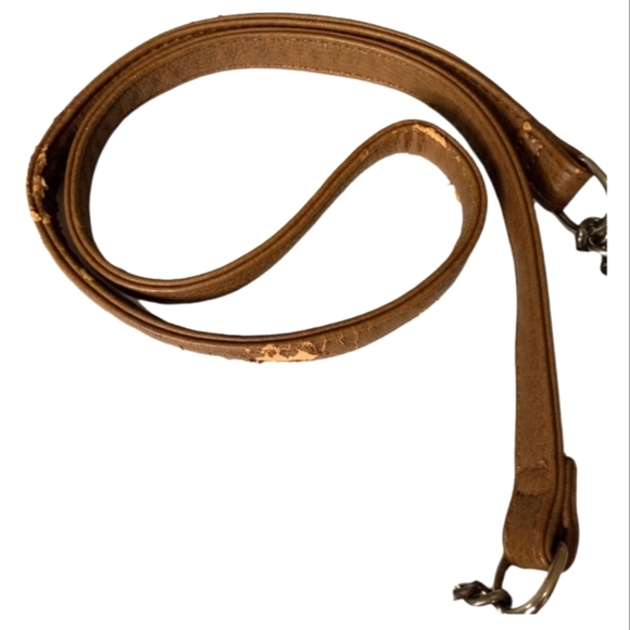 Express women's Purse Faux Leather tan Studded Messenger/Crossbody, Medium. - Picture 10 of 14